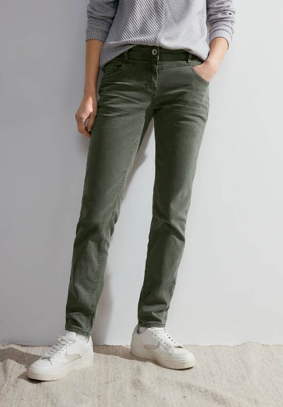 CECIL Casual Fit Hose in Damen Inch 32 Graphite Online-Shop | CECIL Gesa - Grey - Style Light