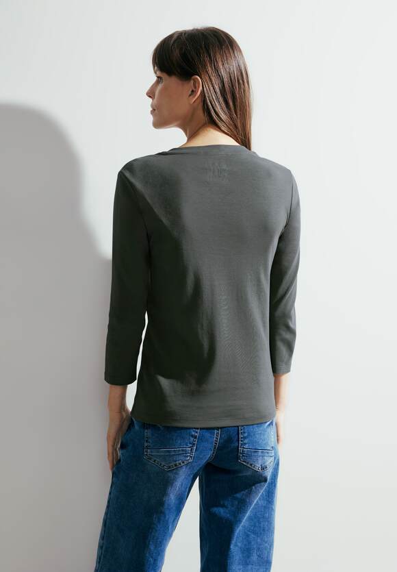 CECIL Basic Langarmshirt Damen - Strong Khaki | CECIL Online-Shop