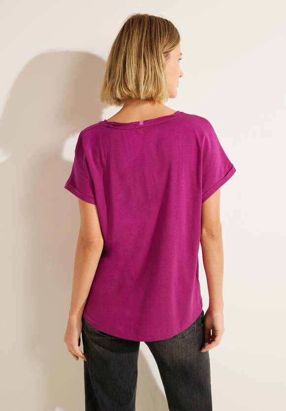 CECIL Online-Shop | - CECIL Cool Damen Pink Shirt Materialmix