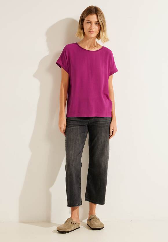 Online-Shop CECIL Materialmix - Cool Damen | Shirt CECIL Pink