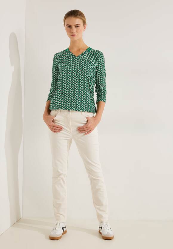 CECIL Shirt im Materialmix Damen Green - Online-Shop | Easy CECIL
