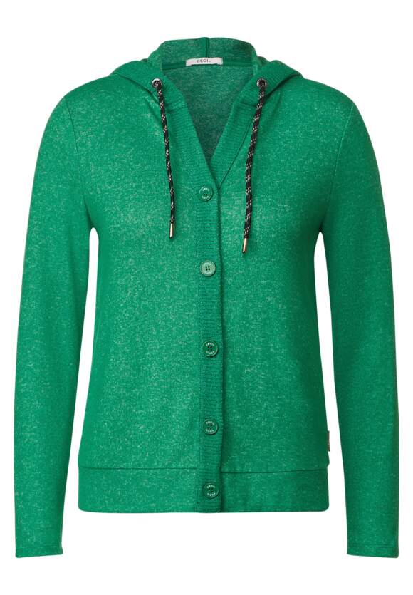 Online-Shop Cosy Shirtjacke Damen Melange Easy Melange CECIL Green - CECIL |