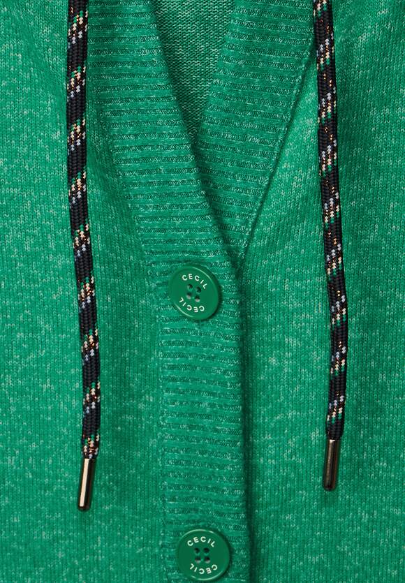 Green Shirtjacke CECIL Easy | Cosy CECIL Damen Melange - Online-Shop Melange
