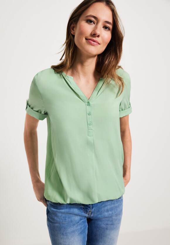 CECIL Unifarbene Basic Green - Damen Salvia Online-Shop CECIL Bluse Fresh 