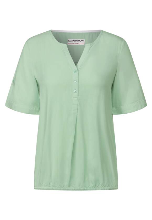 CECIL Unifarbene CECIL - Fresh Green Salvia Basic Damen | Online-Shop Bluse