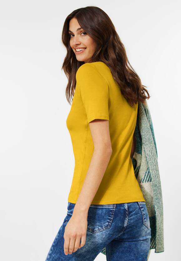 CECIL T-Shirt in Unifarbe Damen - Style Lena - Curry Yellow | CECIL  Online-Shop