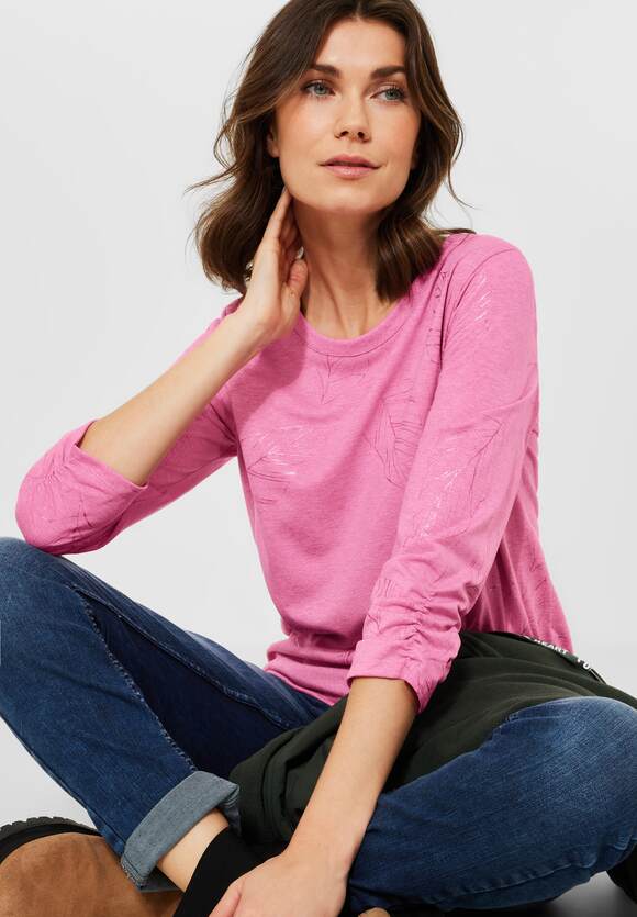 Melange in Rose Online-Shop - Melange CECIL CECIL Printshirt Damen | Frosted