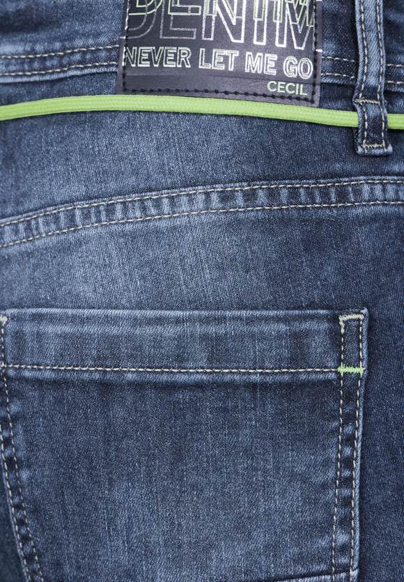 Online-Shop CECIL Wash Jeans | Wide Leg Mid CECIL Blue Damen - Neele Style -