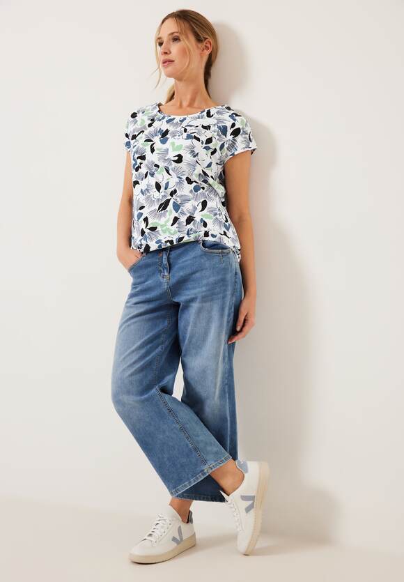 CECIL Blumenprint T-Shirt Damen - Vanilla White | CECIL Online-Shop