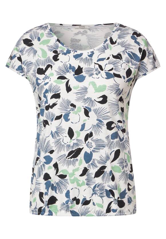 CECIL Blumenprint T-Shirt Damen - Vanilla White | CECIL Online-Shop