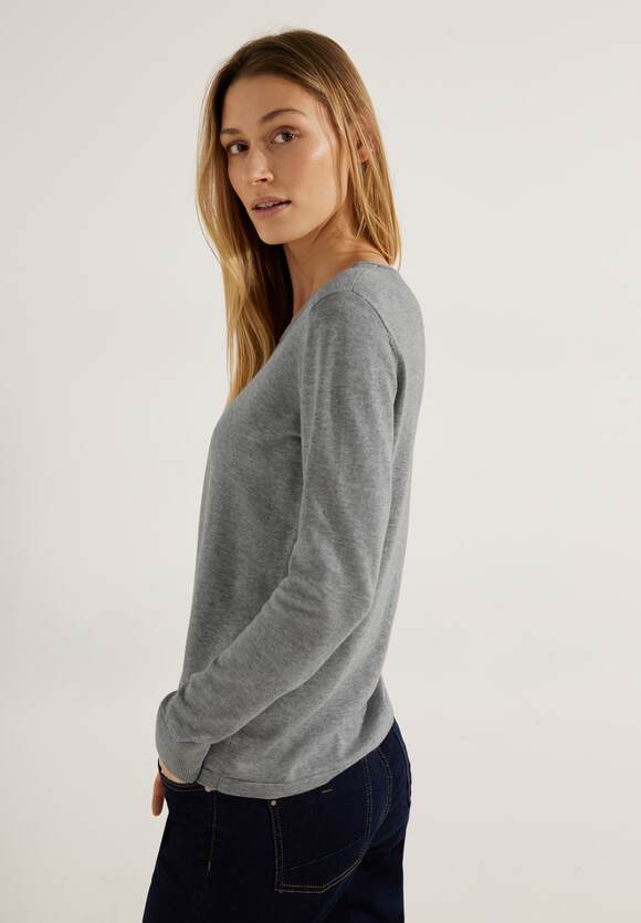 CECIL Feinstrick Pullover Damen - Mineral Grey Melange | CECIL Online-Shop