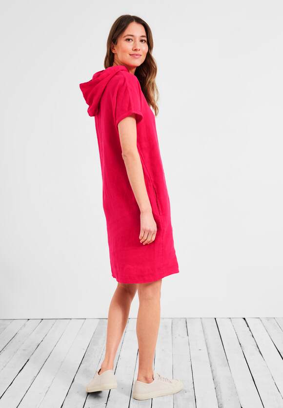 CECIL Leinen Hoodie Kleid Damen - Strawberry Red | CECIL Online-Shop