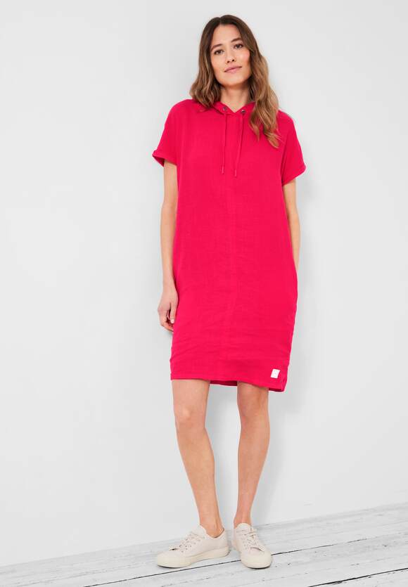 CECIL Leinen Hoodie Kleid Damen - Strawberry Red | CECIL Online-Shop