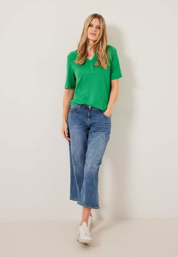 CECIL T-Shirt mit Elastiksaum Damen - Fresh Green | CECIL Online-Shop