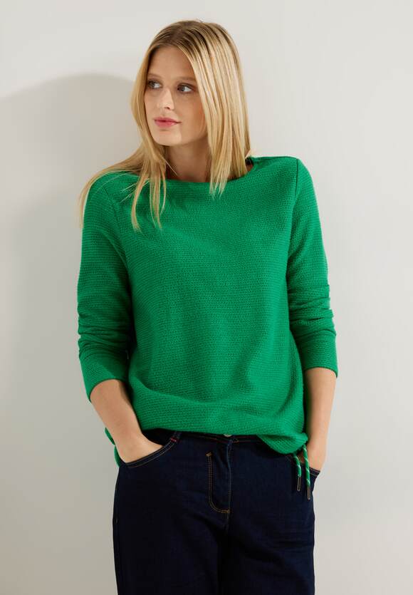 CECIL Struktur Langarmshirt Damen - | Online-Shop CECIL Green Easy