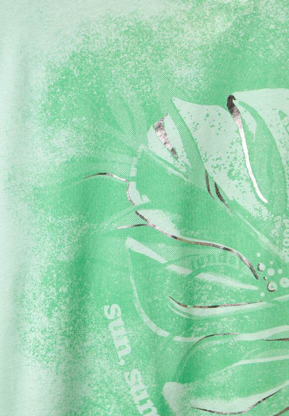 Dames Fresh Green Online-Shop Salvia fotoprint met - CECIL CECIL T-shirt |