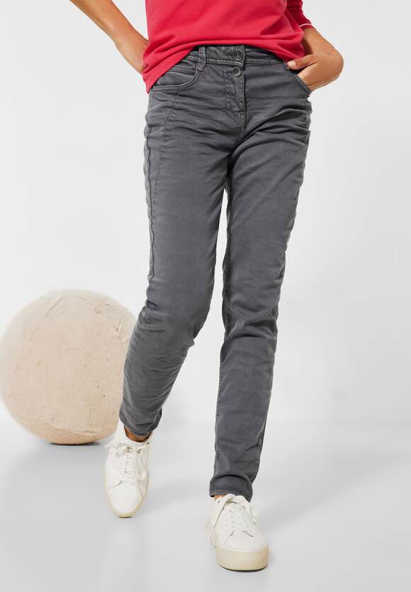 CECIL Slim Fit Hose Damen - Style Toronto - Dark Silver | CECIL Online-Shop