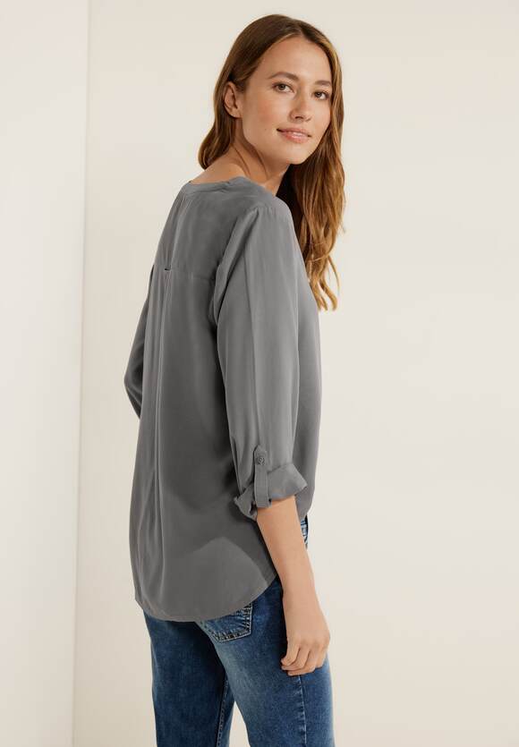 CECIL Bluse in Unifarbe Damen | Grey Graphite - Online-Shop CECIL Light