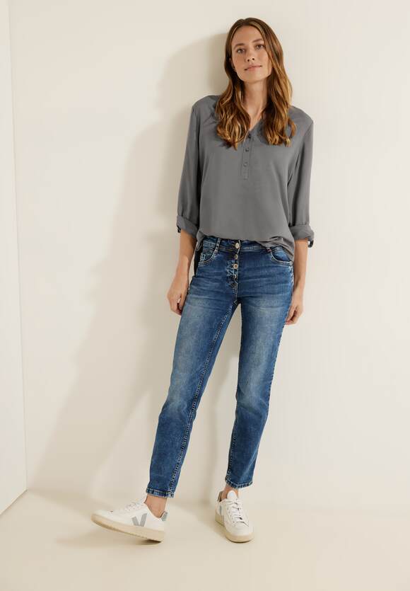 Damen Unifarbe Graphite Grey | Online-Shop Light CECIL in - Bluse CECIL