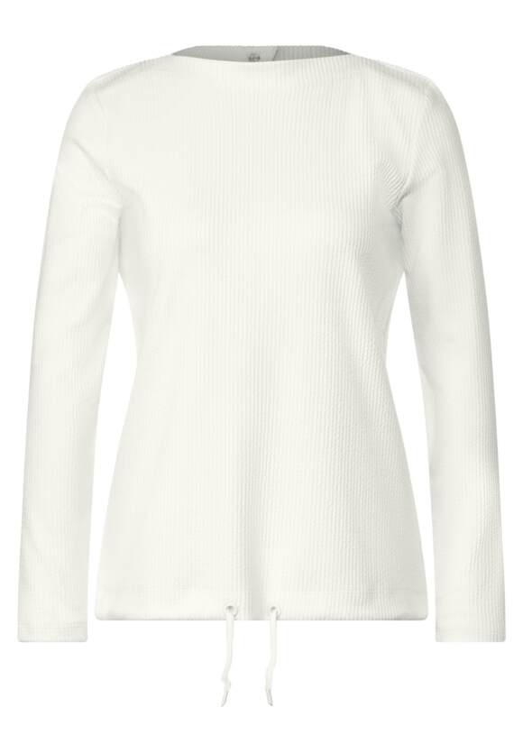 CECIL Langarmshirt mit Tunnelzug Damen Vanilla CECIL - Online-Shop White 