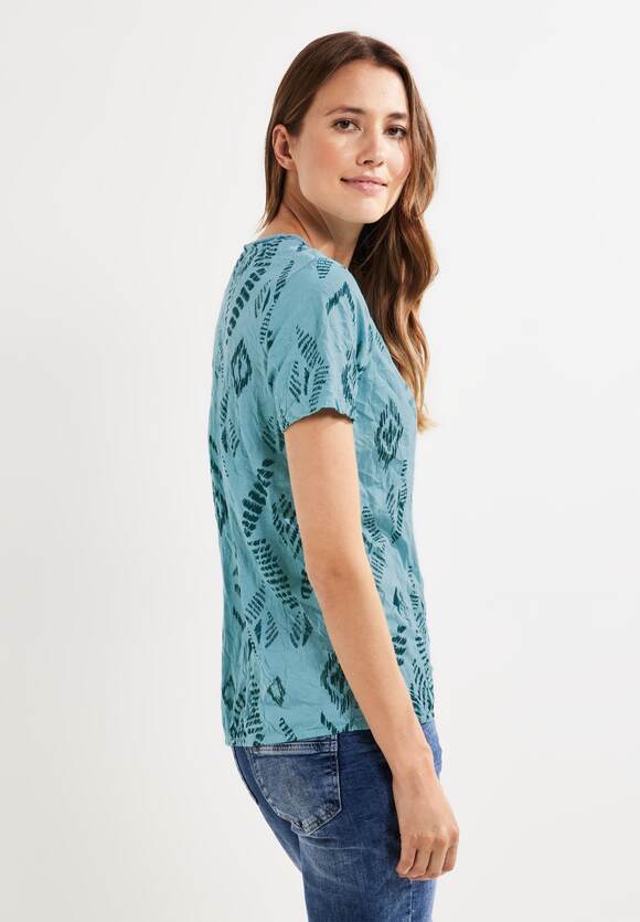CECIL Crash Printshirt Damen - Reef Blue Melange | CECIL Online-Shop