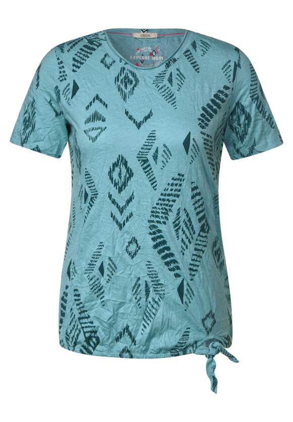 CECIL Crash Printshirt Damen - Reef Blue Melange | CECIL Online-Shop