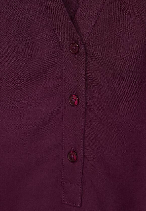 CECIL Bluse in Unifarbe Damen - Deep Berry | CECIL Online-Shop | Poloshirts