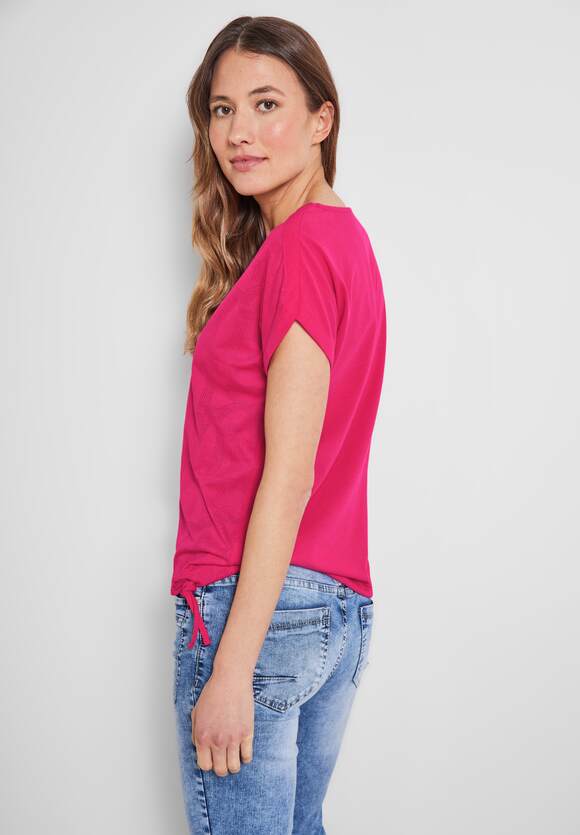 CECIL Burn Out T-Shirt Damen Pink CECIL Fresh Online-Shop | 