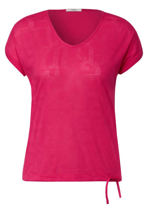 CECIL Burn Out T-Shirt Damen - Fresh Pink | CECIL Online-Shop