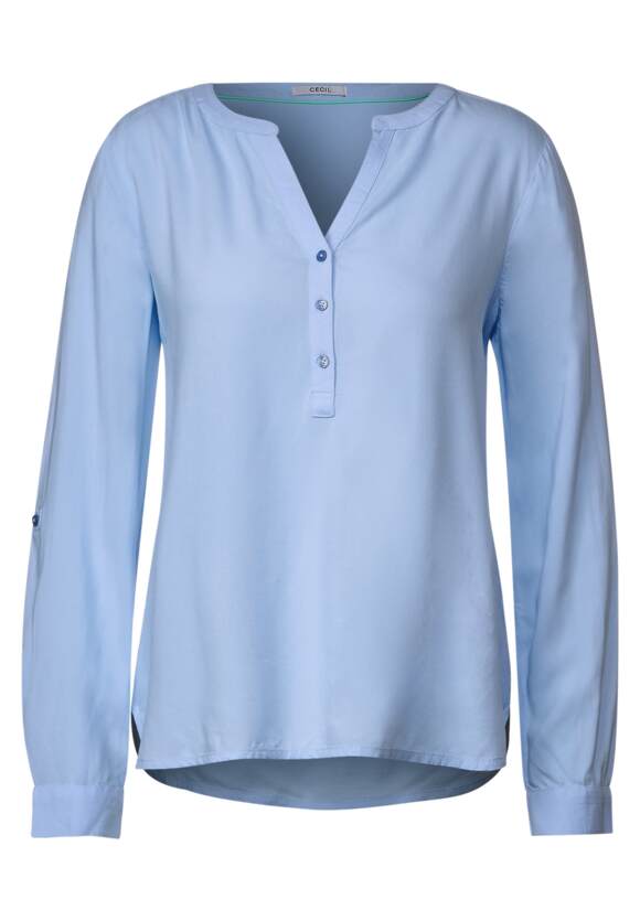 CECIL Bluse in Blouse Unifarbe - Damen Soft CECIL Blue Online-Shop 