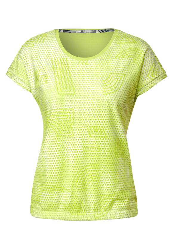 T-Shirt CECIL Limelight Damen Mesh | Mix Online-Shop - CECIL Yellow