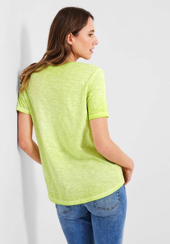 Yellow - Online-Shop Dames CECIL Limelight in | CECIL T-shirt effen kleur