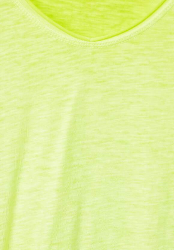 CECIL T-shirt in effen - Yellow | CECIL kleur Limelight Dames Online-Shop