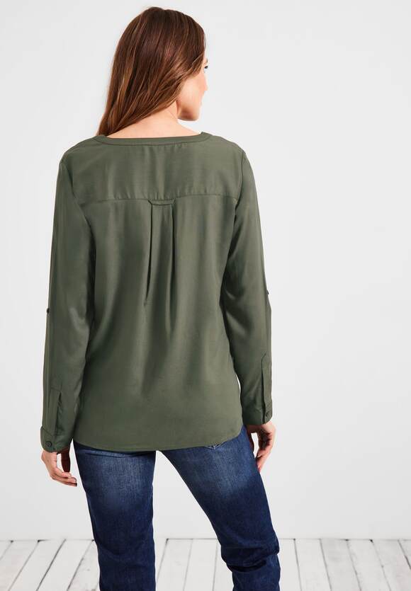 CECIL Bluse in Unifarbe Green Desert Olive - Damen CECIL Online-Shop 