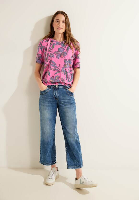 CECIL Kapuzenshirt mit Print Damen - Cool Pink Melange | CECIL Online-Shop