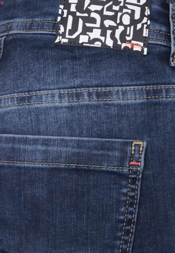 Fit Online-Shop Damen - Jeans Loose | Style CECIL Wash Neele Mid Blue Culotte - CECIL
