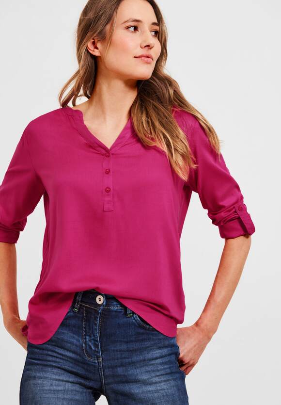 Markt CECIL Bluse in Unifarbe Damen Pink Radiant Online-Shop - | CECIL