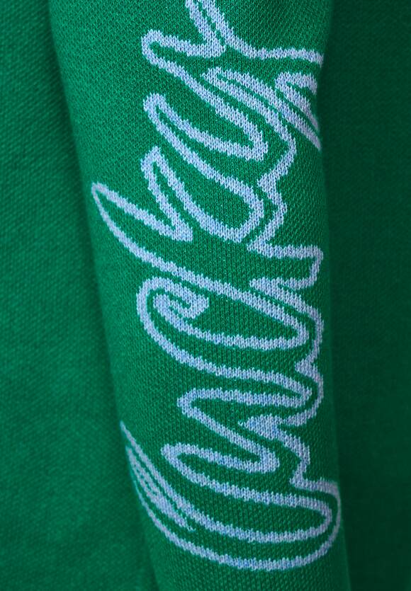 CECIL Jacquard Hoodie Pullover Damen - Easy Green | CECIL Online-Shop