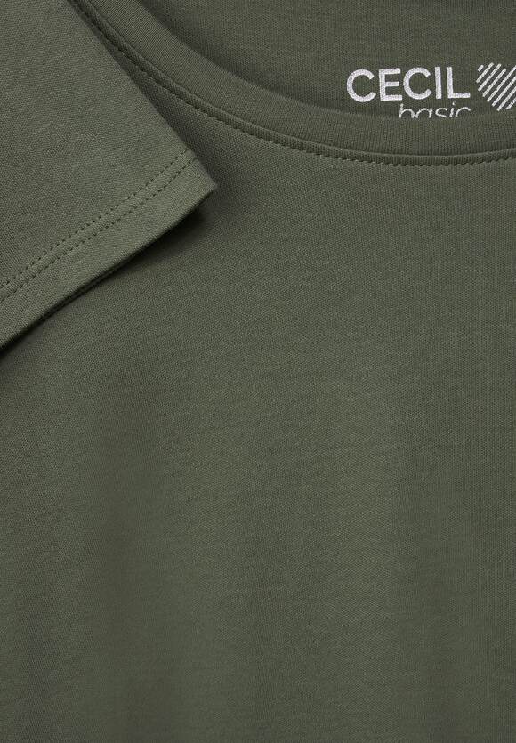 CECIL Basic Shirt mit Rundhals Damen - Desert Olive Green | CECIL  Online-Shop