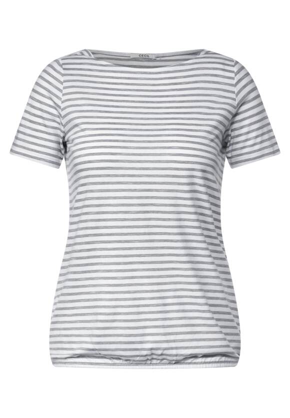 Online-Shop Streifenmuster Grey Style - mit Graphite Light Abbi - | Damen T-Shirt CECIL CECIL