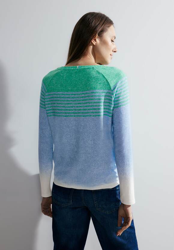 CECIL Langarmshirt mit Farbverlauf Damen | Melange Green CECIL Celery Online-Shop 