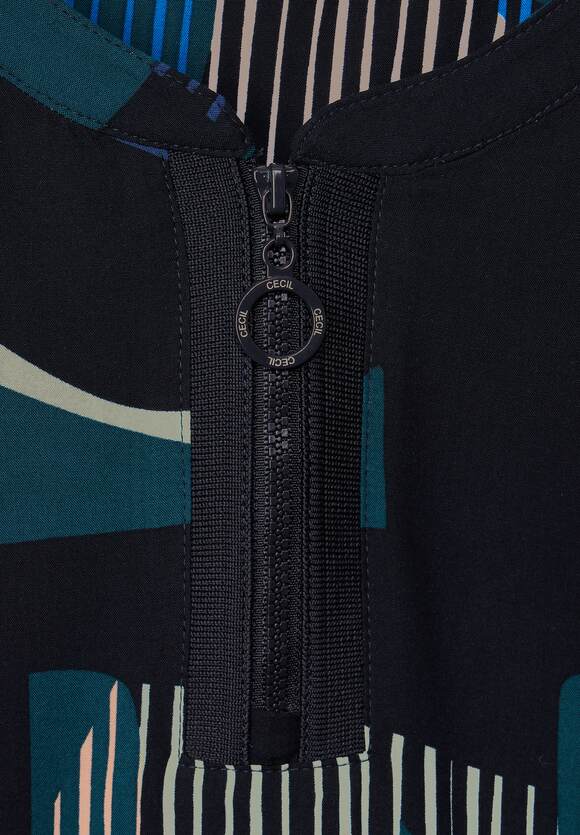 CECIL Bluse mit Reißverschluss Damen - Night Sky Blue | CECIL Online-Shop