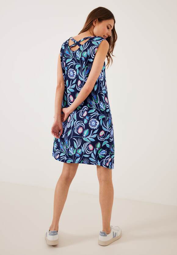 Online-Shop CECIL Print - Kleid | Jersey Blue Deep Damen CECIL