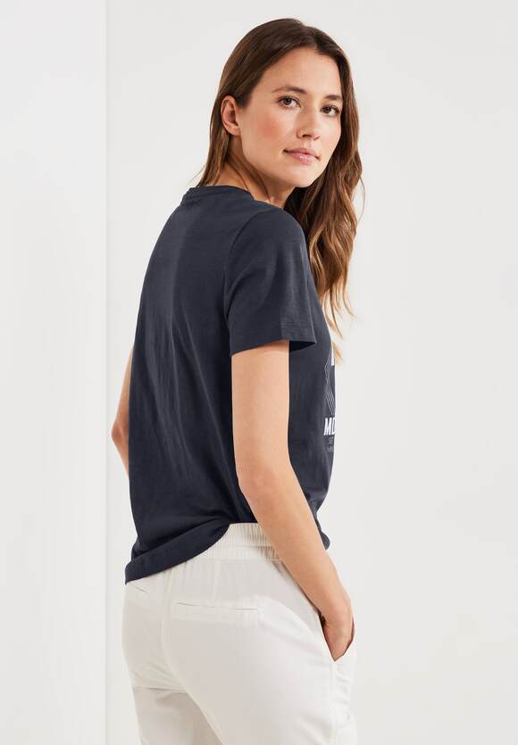 CECIL Wordingprint Shirt Damen - Night Sky Blue | CECIL Online-Shop