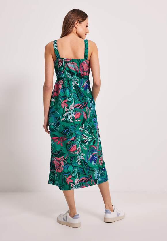 Kleid CECIL Trefoil Online-Shop Leinenmix Green CECIL - Damen | Midi