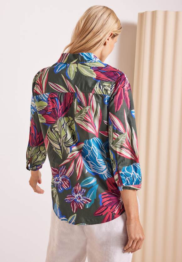 Damen CECIL Online-Shop | Khaki - mit CECIL Easy Blumenprint Bluse