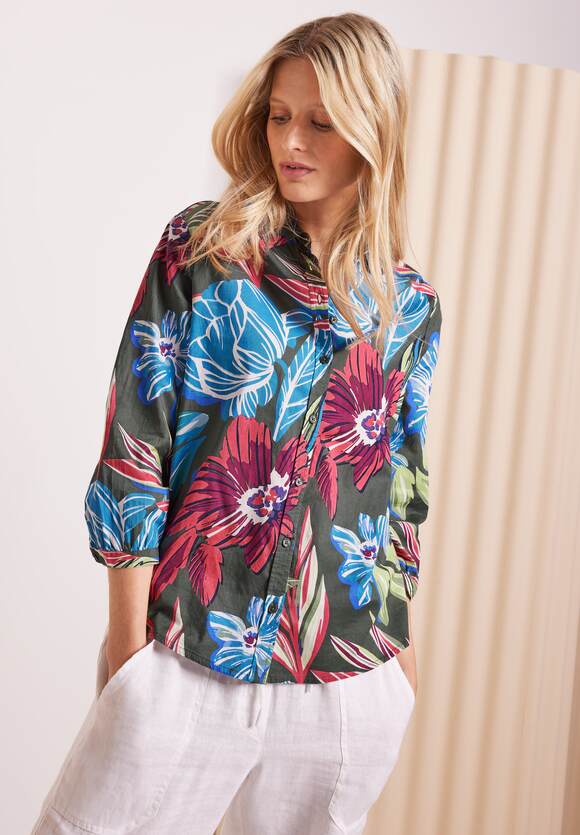 CECIL Bluse mit Blumenprint Damen | CECIL - Khaki Easy Online-Shop
