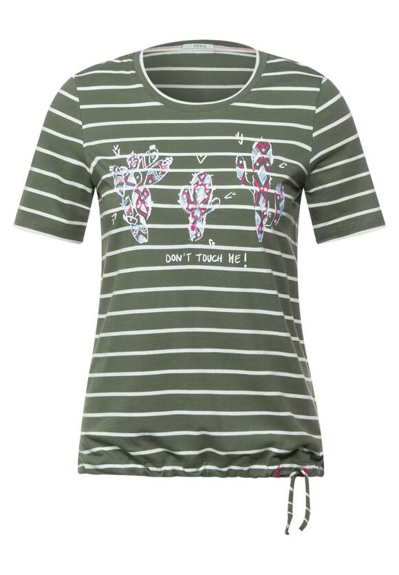 T-Shirt mit Streifen Print