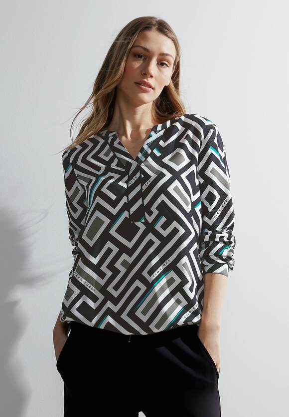CECIL | Alloverprint Black mit Damen CECIL - Online-Shop Bluse