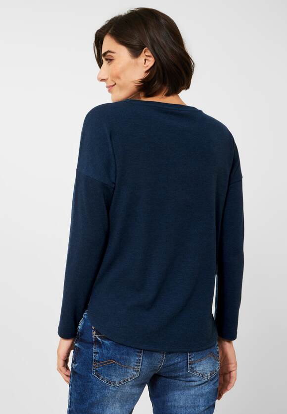 CECIL Shirt mit Frontprint Damen Melange CECIL | Sky - Online-Shop Blue Night